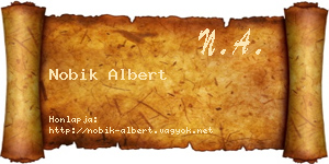 Nobik Albert névjegykártya