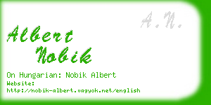 albert nobik business card